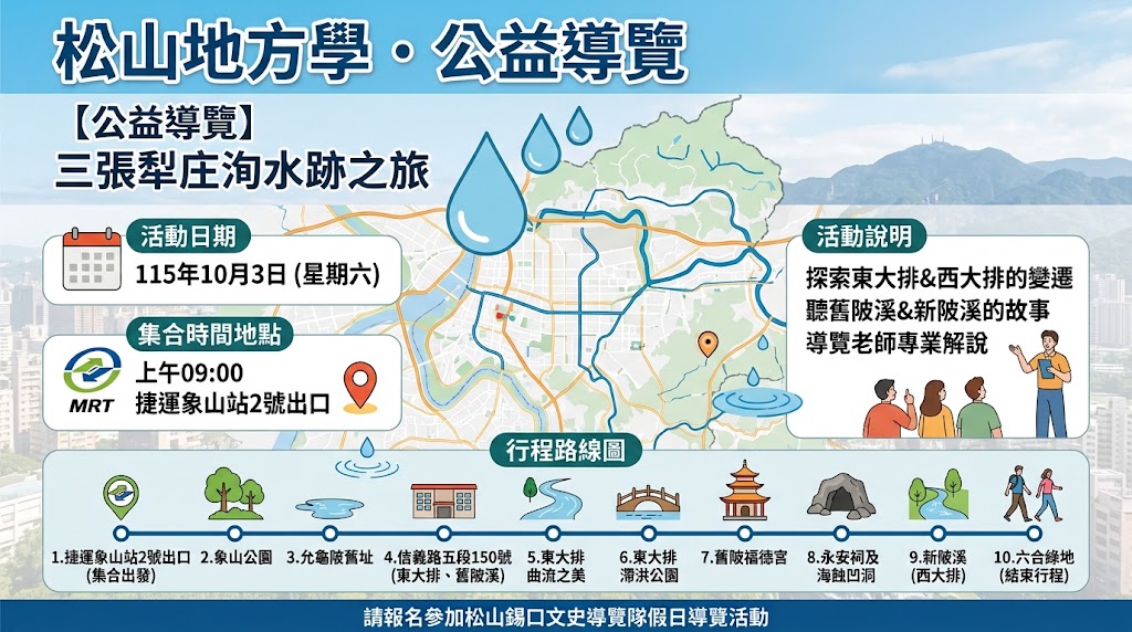 【公益導覽】松山地方學115年10月3日&hellip;